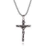 Jesus Christ Men Jewelry Stainless Steel Cross Pendant