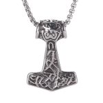 Stainless Steel Thor Hammer Pendant Necklaces Retail Best Men's Jewelry Gifts