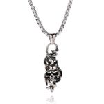 Shop 60cm Gothic Stainless Steel Pendant Necklaces Men's Skull Chain Necklace