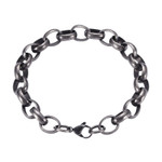 Unisex Jewelry Stainless Steel Grinding Mouth Bracelets with Spring Buckle