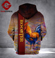 Rooster Art 3D printed hoodie Chicken
