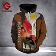 Philippines Rooster 3D printed hoodie PMT Chicken