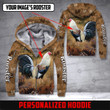 PERSONALIZED CAMOU ROOSTER'S IMAGE TEXT HOODIE TMA2712