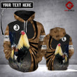 Personalized Rooster 3D printed hoodie PQK