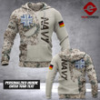 LKH CUSTOMIZED GERMANY NAVY 3D HOODIE