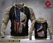 PERSONALIZED US ARMY 3d printed hoodie TQT