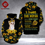 Chihuahua Sunflower 3D printed hoodie DSF