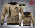 Personalized Electrician 3D all over printed hoodie WHJ