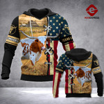 Texas longhorn MT 3D all over printed hoodie QTH
