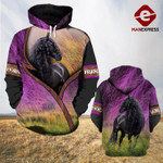 Friesian horse 3D printed hoodie MMC