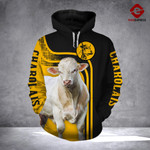 Charolais cattle 3D printed hoodie MTP