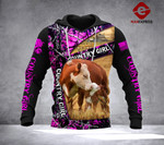 LDM Camo Hereford Cattle Country Girl Hoodie