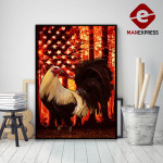 Rooster 3D printed ready to hang canvas RFA C