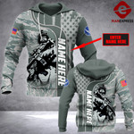 Personalized Warrior half flag 3D printed hoodie FLD AIRW