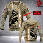 Personalized Warrior half flag 3D printed hoodie FLD ARMW