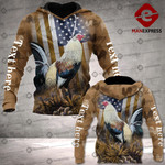 PERSONALIZED ROOSTER 2 US MT 3D PRINT HOODIE NV0201
