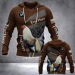 Personalized Rooster 3D printed hoodie CVW Chicken