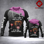 LMT Boxer and Wine 3D hoodie