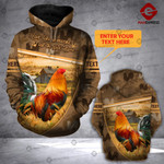 CUSTOMIZE ROOSTER 2 CMG 3D PRINT HOODIE NV2712