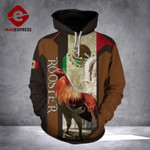 Mexico Rooster 3D printed hoodie PMT Chicken
