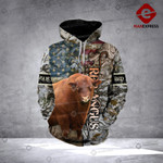 Red Angus cattle 3D printed hoodie MAZ