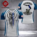 MH Florida Veterans Blue Line Tshirt 3D - All Over Print NL108