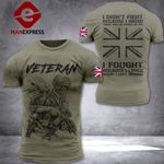 British Veteran Patriot Tshirt 3d - All Over Print DH2608NTL