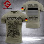 German Veteran Patriot Tshirt 3d - All Over Print DH2608NTL