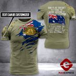 AH Personalized Australian Veterans TSHIRT 3D PRINTED AUG-DT09