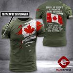 AH Personalized Canadian Veterans TSHIRT 3D PRINTED AUG-DT09