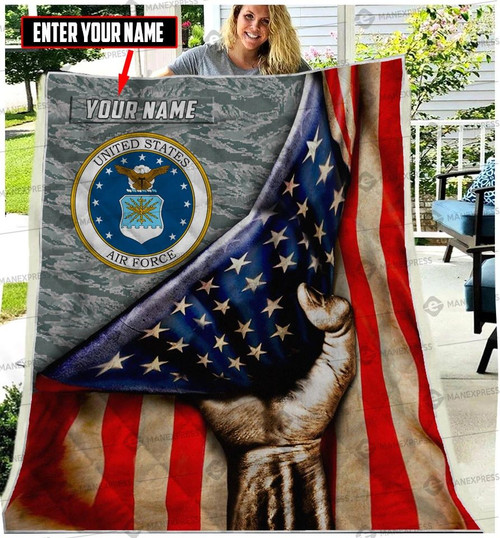 CUSTOMIZED US AIR FORCE QUILT PLANKET