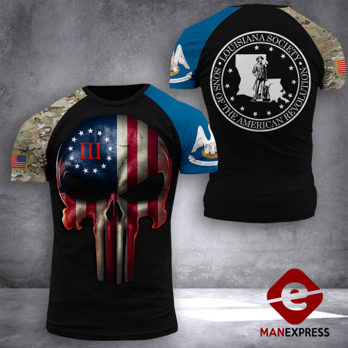 Louisiana Society 3% Patriot Tshirt 3d - All Over Print DH0109TMA