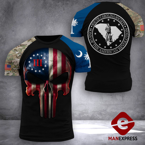 South Carolina Society 3% Patriot Tshirt 3d - All Over Print DH0109TMA