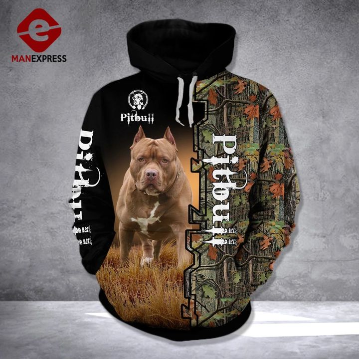 Pitbull 3D printed hoodie NCY