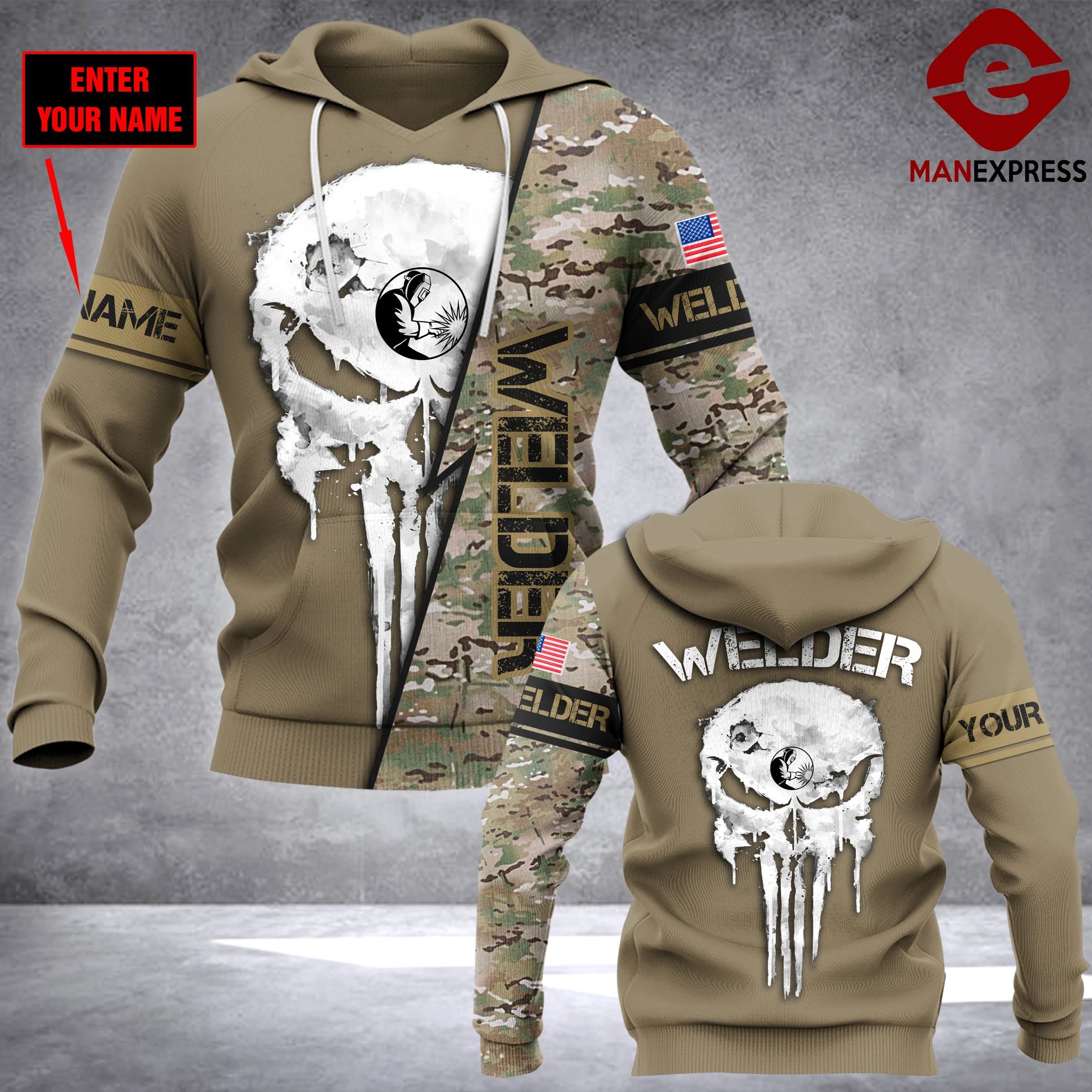 VH CUSTOMIZE WELDER HOODIE 1412 3D ALL OVER PRINTED