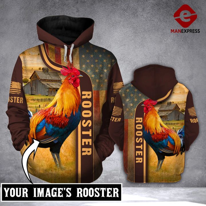 PERSONALIZED ROOSTER'S IMAGE LMT 3D HOODIE