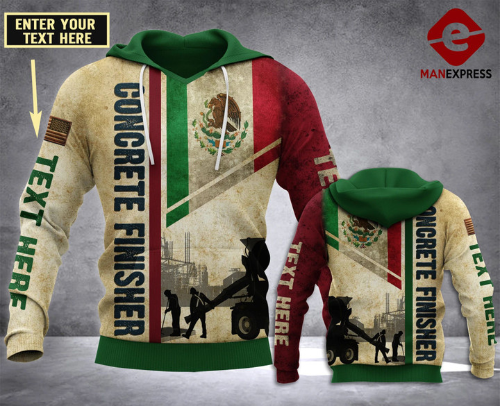 VH CUSTOMIZE CONCRETE FINISHER MEXICO 2712 3D PRINT HOODIE