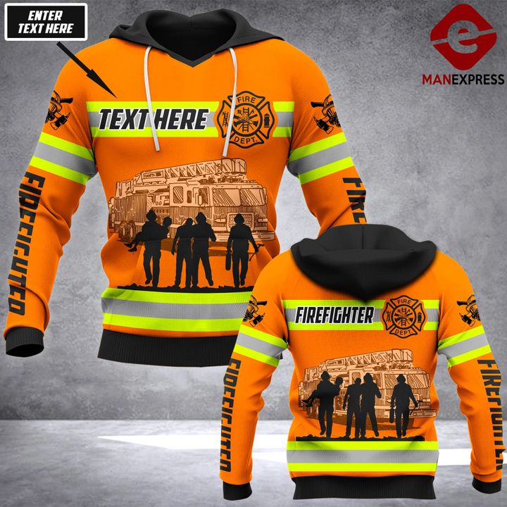 TT Personalized Firefighter 3D printed hoodie UMT