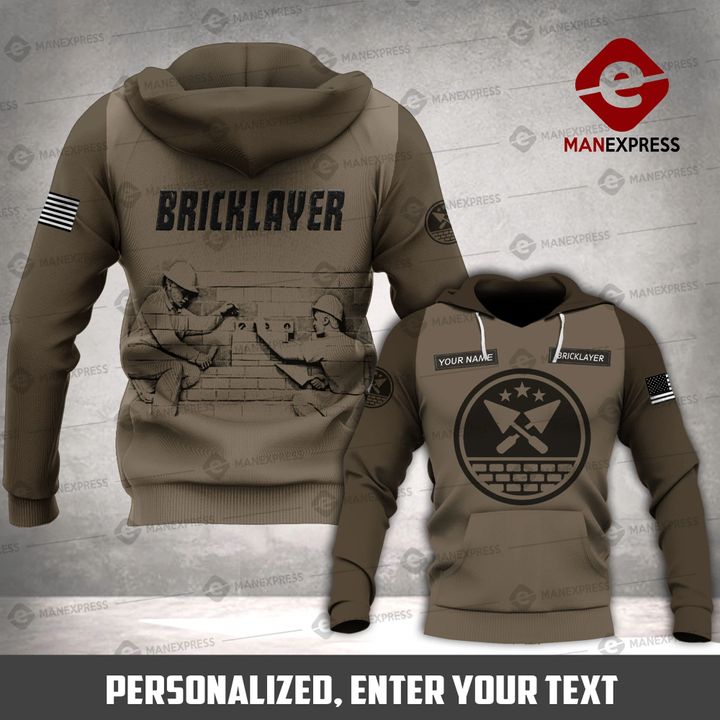 Personalized Bricklayer 3D printed hoodie IAQ