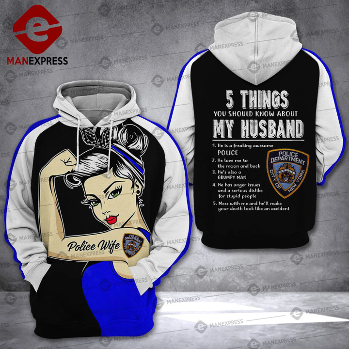 Wife NYPD Sheepdog 3D printed hoodie LOD