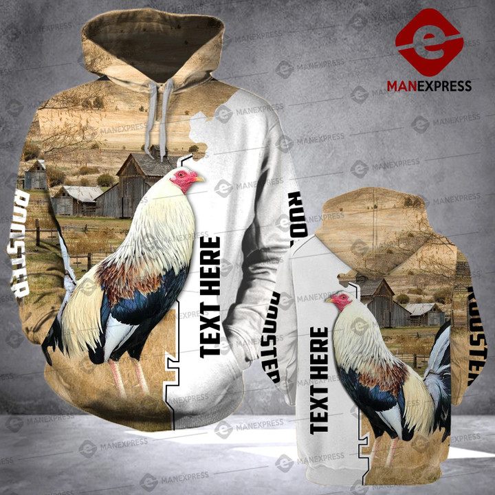 CUSTOMIZE ROOSTER 1102 3D PRINT HOODIE NV