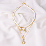 Necklace for Women Fashion Soft Pottery Starfish Shell Pendant Necklace Retro Sun Multilayer Necklaces Jewelry Wholesale