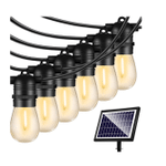Sunapex Solar String Lights Outdoor, Shatterproof Vintage Edison Bulbs