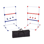 Amazon Basics Ladder Toss Outdoor Lawn Game Set With Soft Carrying Case - 40 X 24 Inches, Red And Blue