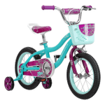 Schwinn Elm Girls Bike For Toddlers And Kids 18 Inch Wheels Adjustable Seat, Teal