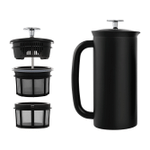 Espro P7 French Press, Double Walled Stainless Steel Insulated Coffee and Tea Maker, Matte Black, 32 Oz