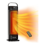 Voweek 1500W Portable Electric Heater, 24" Space Heater, Black