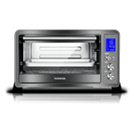 Toshiba AC25CEW-BS Toaster Oven, 6-Slice Bread/12-Inch Pizza, Black Stainless Steel