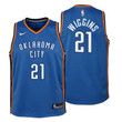 2021 Thunder Icon Edition Jersey Aaron Wiggins Blue Youth