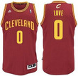 Youth Cleveland Cavaliers #0 Kevin Love Swingman Road Red Jersey